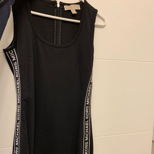 Black logo taped Michael kors dress